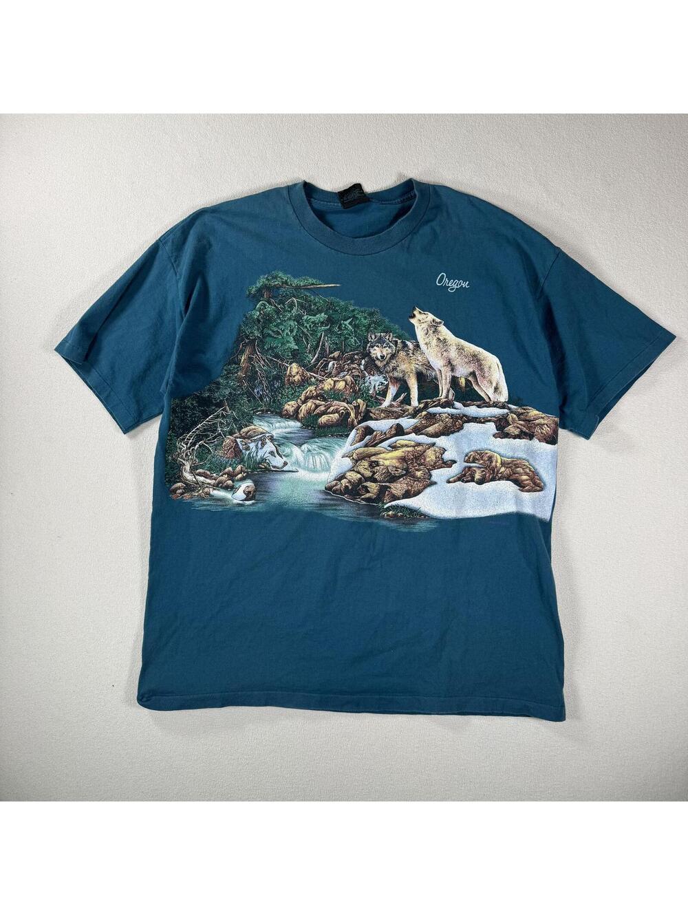 Vintage 90s Wilderness Animal Wrap Around Tee